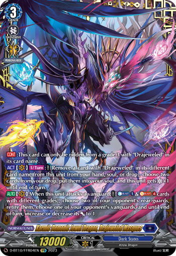 Karmic Demonic Jewel Dragon, Drajeweled Masques - D-BT10/FFR04 - Double Frame Rare available at 401 Games Canada