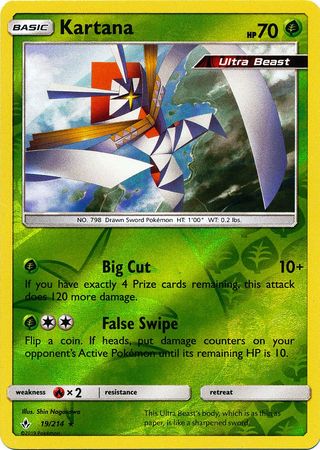 Kartana - 19/214 - Holo Rare - Reverse Holo available at 401 Games Canada