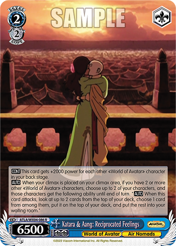 Katara & Aang: Reciprocated Feelings - ATLA/WX04-E086 - Rare available at 401 Games Canada