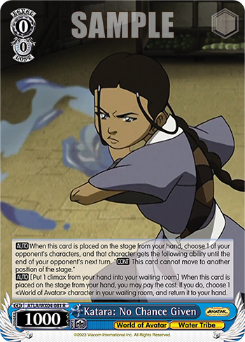 Katara: No Chance Given - ATLA/WX04-E081 - Rare available at 401 Games Canada