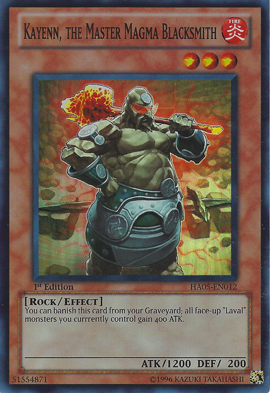 Kayenn, the Master Magma Blacksmith - HA05-EN012 - Super Rare - 1st Edition available at 401 Games Canada