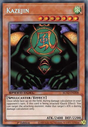 Kazejin (Secret Rare) - SGX2-END08 - Secret Rare - 1st Edition available at 401 Games Canada