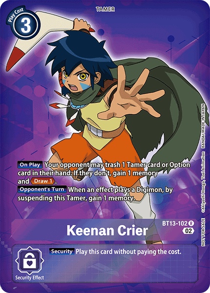 Keenan Crier (Box Topper) - BT13-102 - Rare available at 401 Games Canada