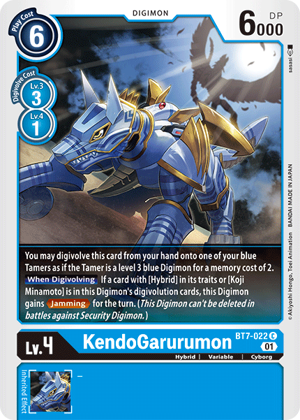 KendoGarurumon - BT7-022 - Common available at 401 Games Canada