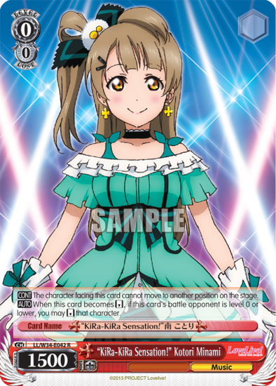 "KiRa-KiRa Sensation!" Kotori Minami - LL/W34-E042 - Rare available at 401 Games Canada