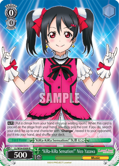 "KiRa-KiRa Sensation!" Nico Yazawa - LL/W34-E009 - Rare available at 401 Games Canada