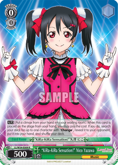 "KiRa-KiRa Sensation!" Nico Yazawa - LL/W34-E009 - Rare available at 401 Games Canada