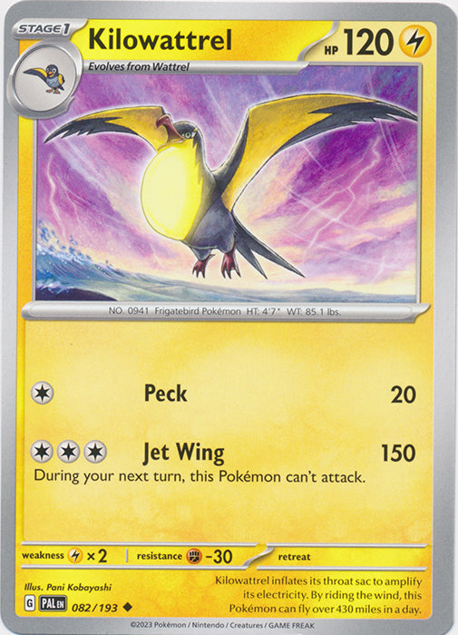Kilowattrel - 082/193 - Uncommon available at 401 Games Canada