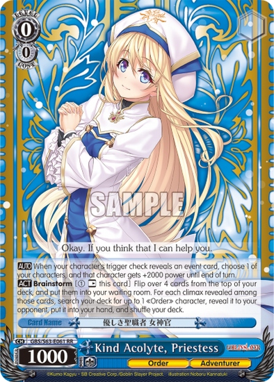 Kind Acolyte, Priestess - GBS/S63-E061 - Double Rare available at 401 Games Canada