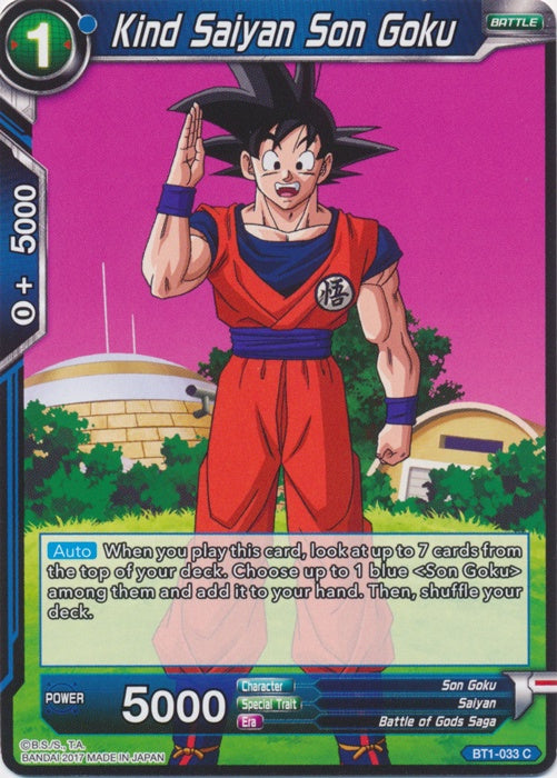 Kind Saiyan Son Goku - BT1-033 - Common available at 401 Games Canada