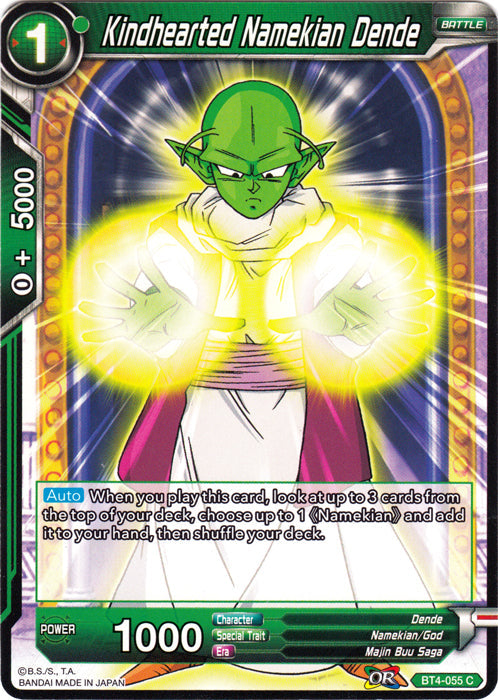 Kindhearted Namekian Dende - BT4-055 - Common (Foil) available at 401 Games Canada