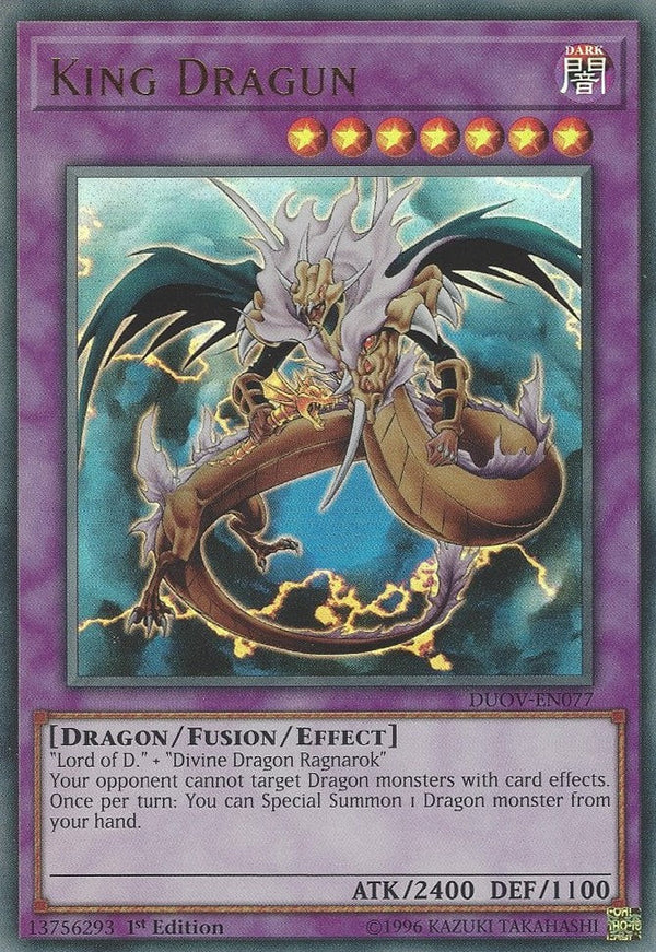 King Dragun - DUOV-EN077 - Ultra Rare - 1st Edition available at 401 Games Canada