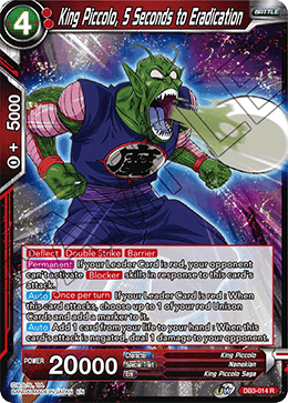 King Piccolo, 5 Seconds to Eradication - DB3-014 - Rare available at 401 Games Canada