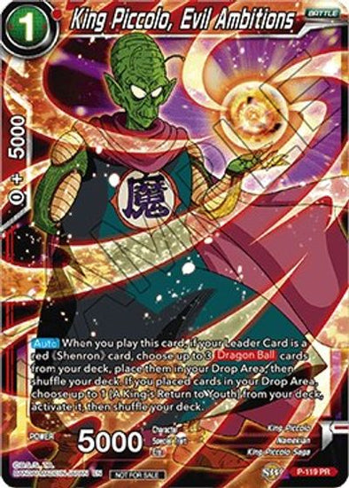 King Piccolo, Evil Ambitions - P-119 - Promo available at 401 Games Canada