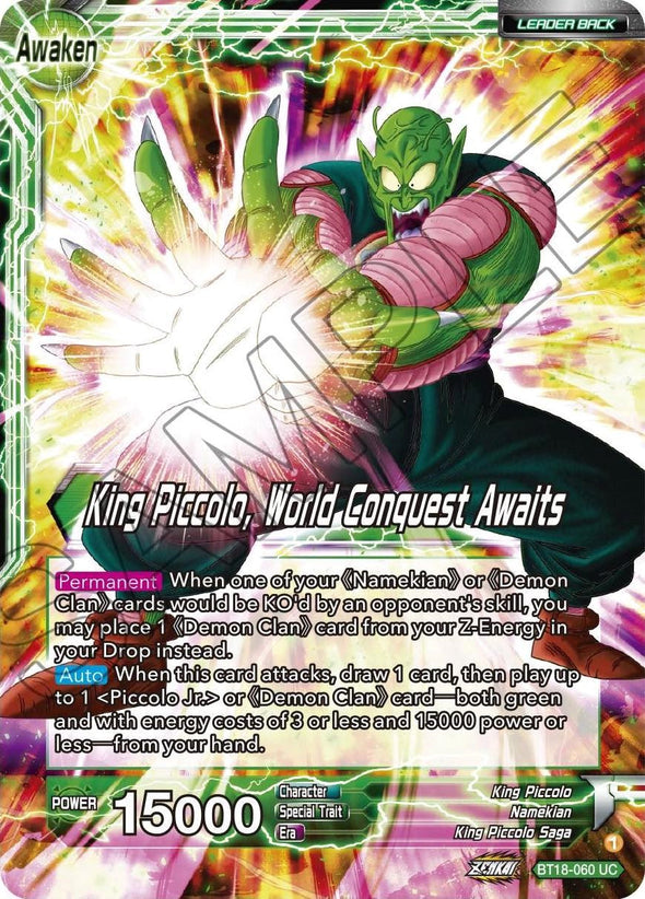 King Piccolo // King Piccolo, World Conquest Awaits - BT18-060 - Uncommon available at 401 Games Canada