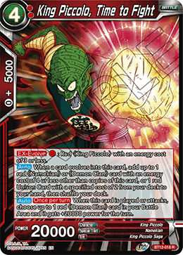 King Piccolo, Time to Fight - BT12-018 - Rare available at 401 Games Canada