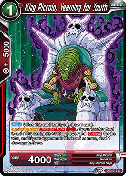 King Piccolo, Yearning for Youth - DB3-016 - Common available at 401 Games Canada