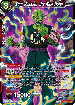 King Piccolo, the New Ruler - DB3-015 - Super Rare available at 401 Games Canada