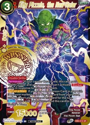 King Piccolo, the New Ruler (Winner Stamp) - DB3-015 - Super Rare available at 401 Games Canada