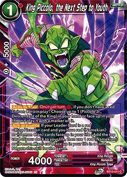 King Piccolo, the Next Step to Youth - BT13-011 - Common (FOIL) available at 401 Games Canada