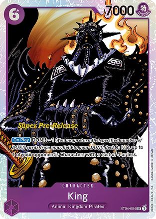 King (Super Pre-Release) - ST04-004 - Super Rare available at 401 Games Canada