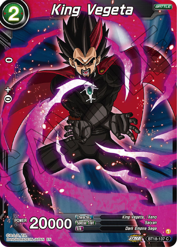 King Vegeta - BT18-137 - Common available at 401 Games Canada