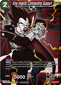 King Vegeta, Commanding Support - P-355 - Promo (Championship 2021) (Winner Gold Stamped) available at 401 Games Canada