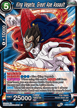 King Vegeta, Great Ape Assault - DB3-030 - Common available at 401 Games Canada