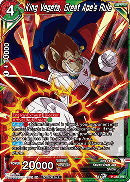 King Vegeta, Great Ape's Rule - P-352 - Promo available at 401 Games Canada