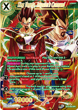 King Vegeta, Invasion's Command - BT15-063 - Special Rare (SPR) available at 401 Games Canada