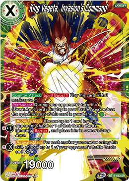 King Vegeta, Invasion's Command - BT15-063 - Super Rare available at 401 Games Canada