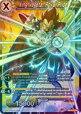 King Vegeta, Royal Pride - EX13-22 - Expansion Rare (Foil) available at 401 Games Canada