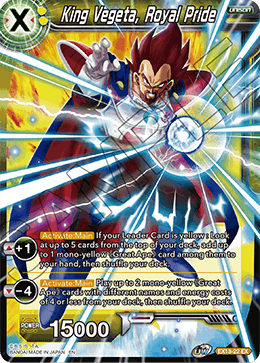 King Vegeta, Royal Pride - EX13-22 - Expansion Rare available at 401 Games Canada