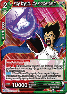 King Vegeta, the Insubordinate - EB1-56 - Rare available at 401 Games Canada