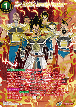 King Vegeta's Imposing Presence - BT13-030 - Special Rare (SPR) available at 401 Games Canada