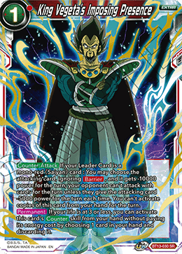 King Vegeta's Imposing Presence - BT13-030 - Super Rare available at 401 Games Canada