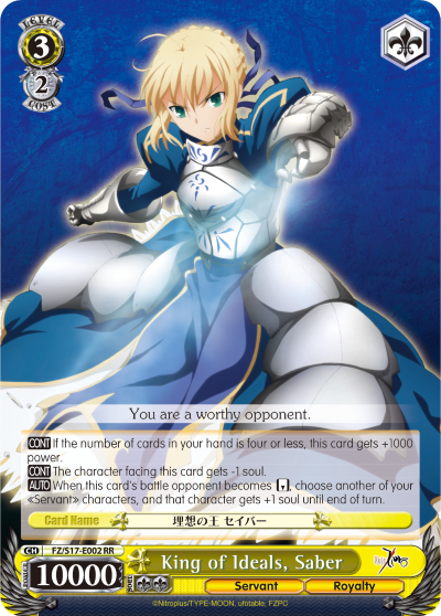 King of Ideals, Saber - FZ/S17-E002 - Double Rare available at 401 Games Canada