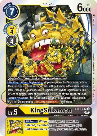 KingSukamon - BT11-043 - Rare available at 401 Games Canada