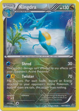 Kingdra - 107/160 - Rare - Reverse Holo available at 401 Games Canada