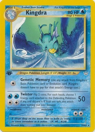 Kingdra - 19/64 - Rare - 1st Edition available at 401 Games Canada