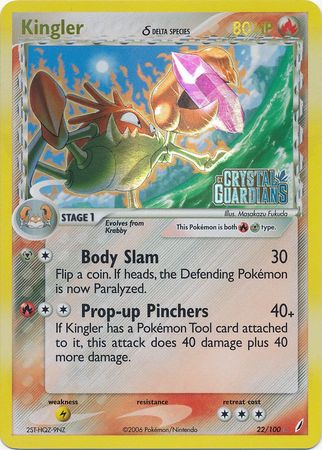 Kingler - 22/100 - Rare - Reverse Holo available at 401 Games Canada