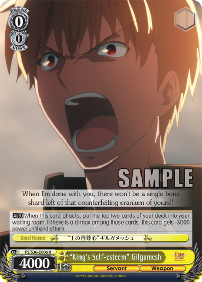 "King's Self-esteem" Gilgamesh - FS/S36-E006 - Rare available at 401 Games Canada