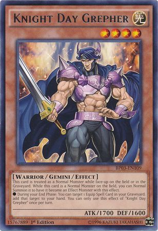 Knight Day Grepher - BP03-EN109 - Rare - 1st Edition available at 401 Games Canada