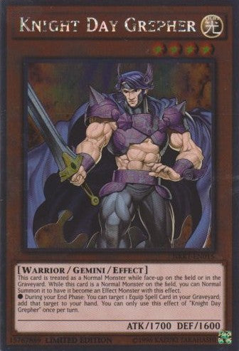 Knight Day Grepher - NKRT-EN015 - Platinum Rare - 1st Edition available at 401 Games Canada