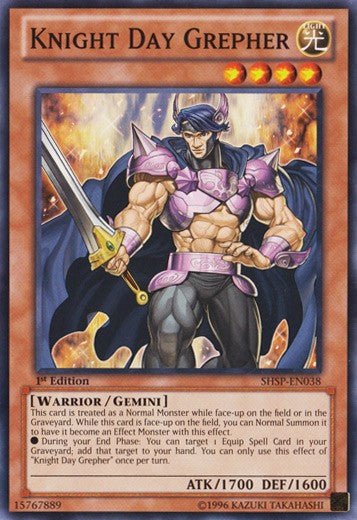 Knight Day Grepher - SHSP-EN038 - Common - 1st Edition available at 401 Games Canada