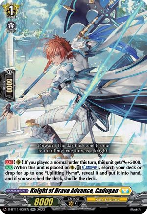 Knight of Brave Advance, Cadugan - D-BT11/031EN - Double Rare available at 401 Games Canada