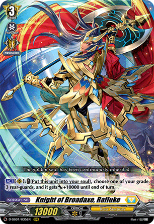 Knight of Broadaxe, Rafluke - D-SS01/035 - Triple Rare available at 401 Games Canada