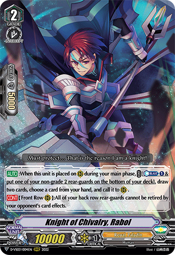 Knight of Chivalry, Rabol - D-VS03/004 - Triple Rare available at 401 Games Canada