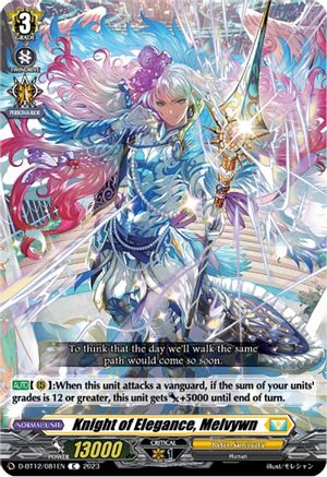 Knight of Elegance, Melvywn - D-BT12/081EN - Common available at 401 Games Canada