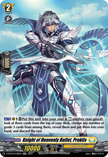 Knight of Heavenly Bullet, Proklis - D-BT03/H38 - Holo Rare available at 401 Games Canada